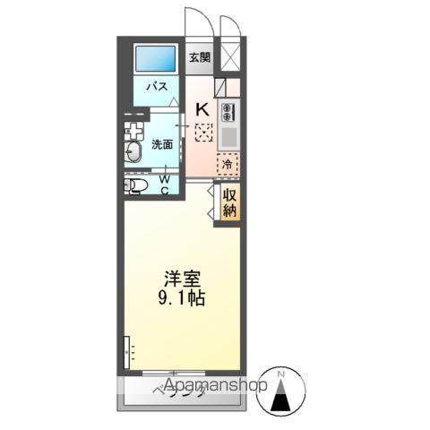 エンプレスⅤ(1K/1階)の間取り写真
