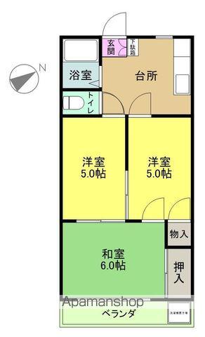 GH才丸ハイツ(3K/2階)の間取り写真