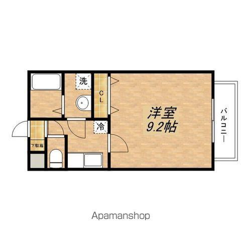 トップハウス水口2(1K/3階)の間取り写真
