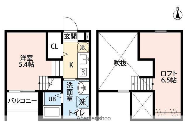 LAPISLAZULI (1K/2階)の間取り写真