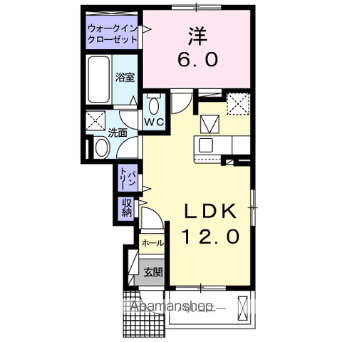 ディアス・カーサⅤ(1LDK/1階)の間取り写真