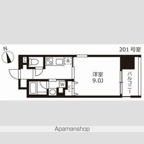 花の木ライズ(1K/2階)の間取り写真