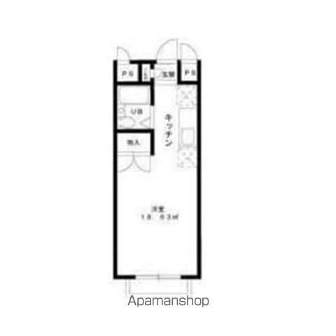 エステートピアマルイII(ワンルーム/1階)の間取り写真