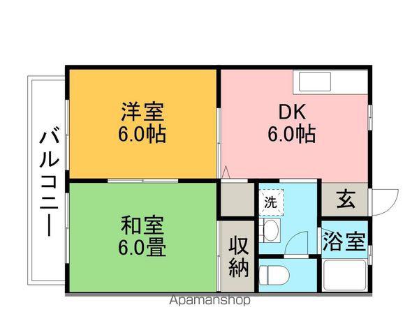 セジュール大塚(2DK/1階)の間取り写真