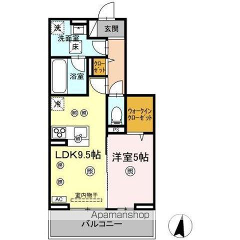 DーRESIDENCEM&K(1LDK/1階)の間取り写真