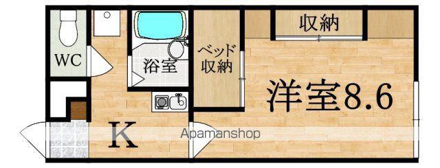 レオパレスさざんか(1K/1階)の間取り写真