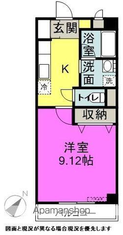 メゾンユートピア(1K/4階)の間取り写真