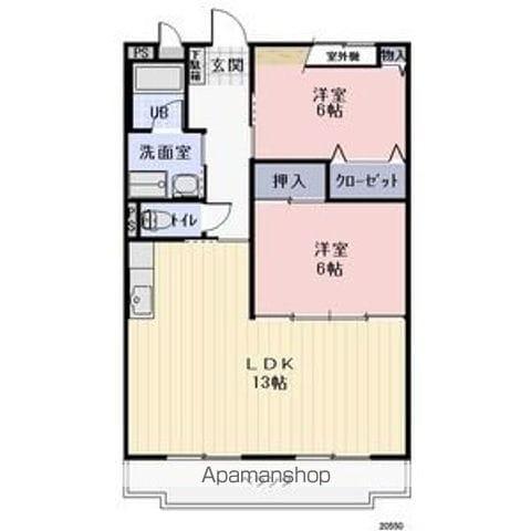 THREE PEAKSⅠ(2LDK/3階)の間取り写真