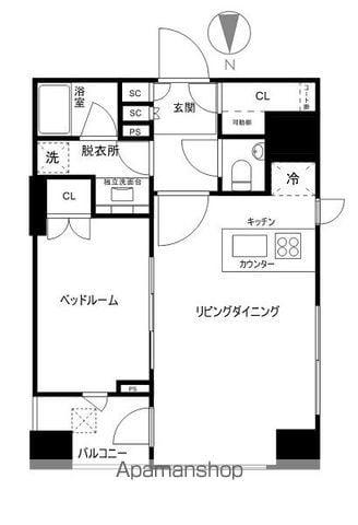 クオリア神南フラッツ 7階階 間取り