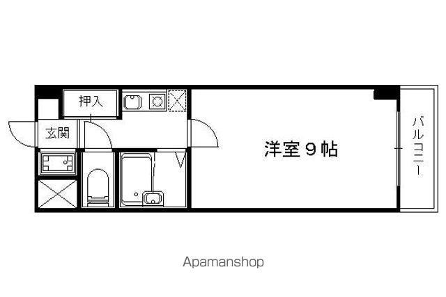 ソルフィー山科(1K/3階)の間取り写真
