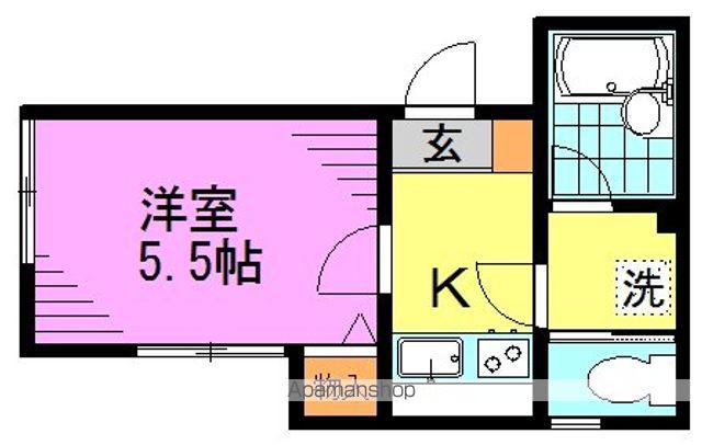 ソル・レヴェンテ高円寺Ⅱ(1K/2階)の間取り写真