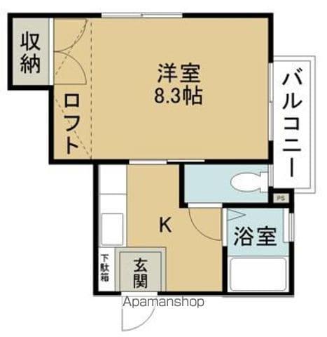 越後線 内野駅 徒歩15分 2階建 築27年(1K/2階)の間取り写真