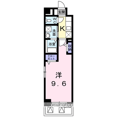 7TH FLAG 己斐本町(1K/8階)の間取り写真