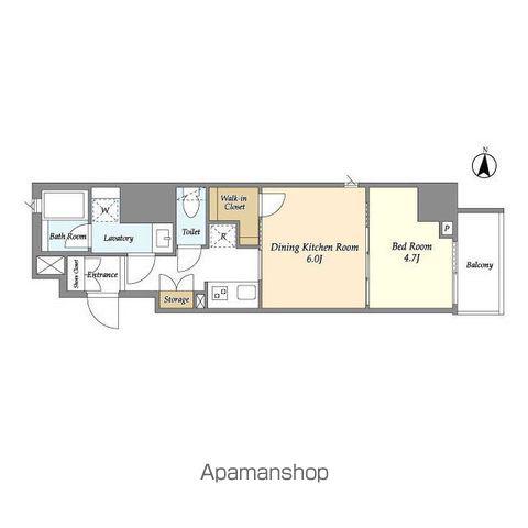 ラティエラ四谷(1DK/3階)の間取り写真