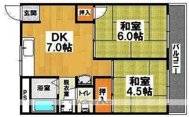 サニーコーポ(2DK/4階)の間取り写真