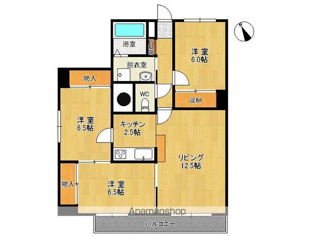 CENTER CITY3(3LDK/7階)の間取り写真