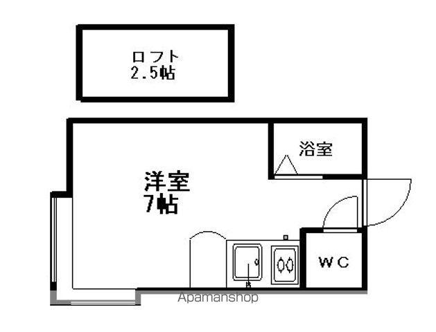 マリオンコート元町Ⅱ(1DK/2階)の間取り写真