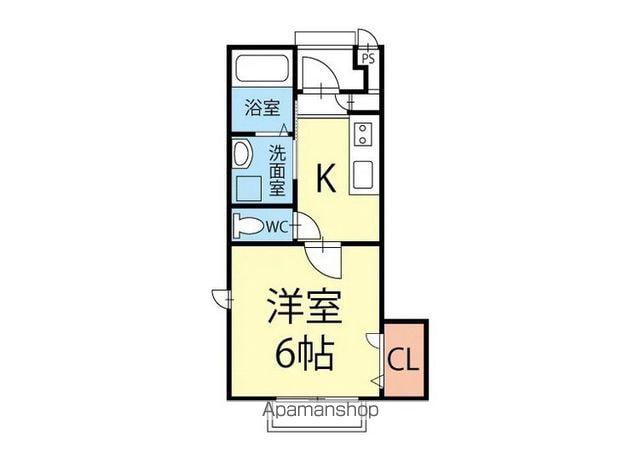 STELLA KIRI(1K/1階)の間取り写真