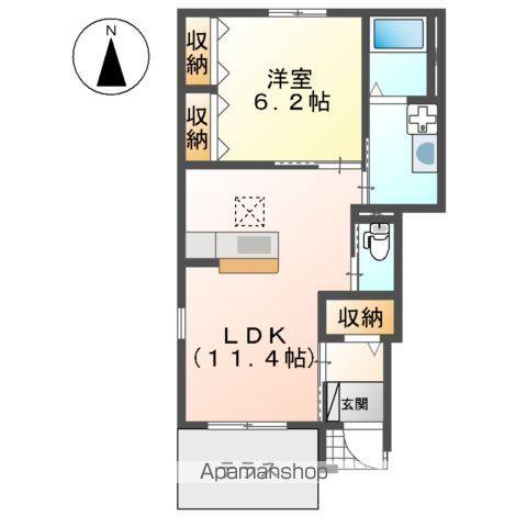 ホームエクセル(1LDK/1階)の間取り写真