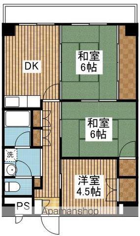 レジオン田辺(3DK/3階)の間取り写真