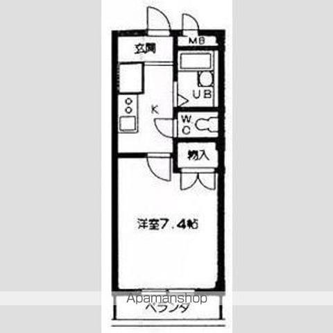 メルベーユHAJI(1K/3階)の間取り写真