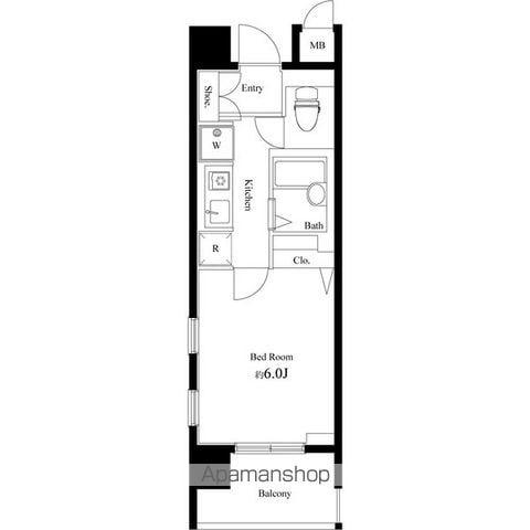 ダイナフォート日本橋(1K/3階)の間取り写真