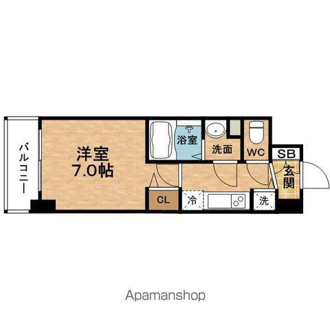 ADVANCENISHIUMEDAGROOVE(1K/4階)の間取り写真
