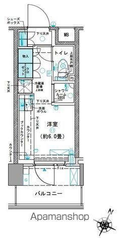 コムレジ赤羽 学生棟(ワンルーム/4階)の間取り写真