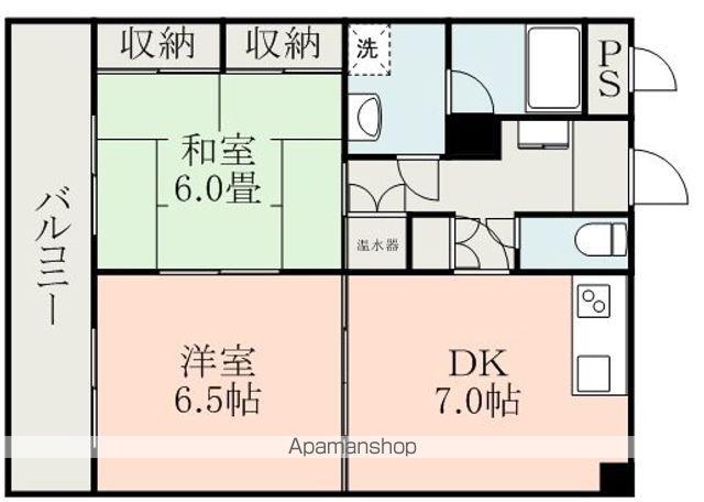 ハーブヒル(2DK/2階)の間取り写真