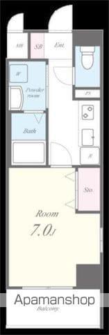 ワイエスビル(1K/2階)の間取り写真