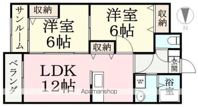 GRANDM(2LDK/4階)の間取り写真