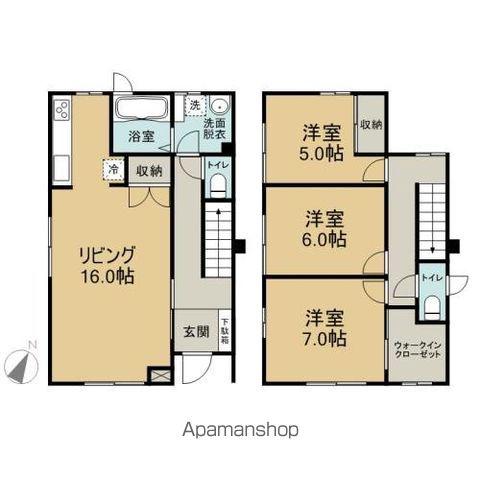 青い森鉄道 青森駅 徒歩8分 2階建 築20年(3LDK)の間取り写真