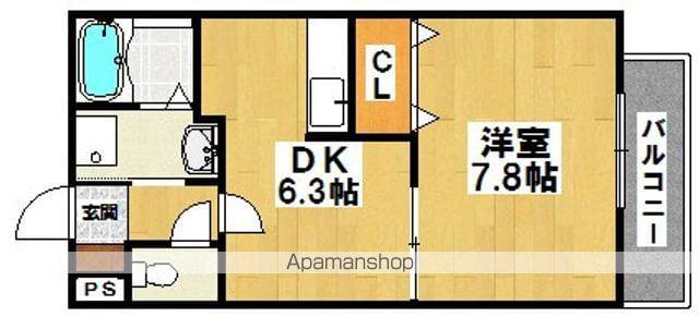 メゾンドオーブ(1DK/1階)の間取り写真