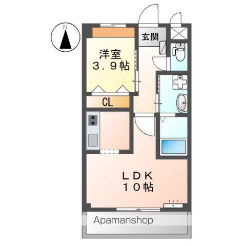 BM GARDEN(1LDK/1階)の間取り写真