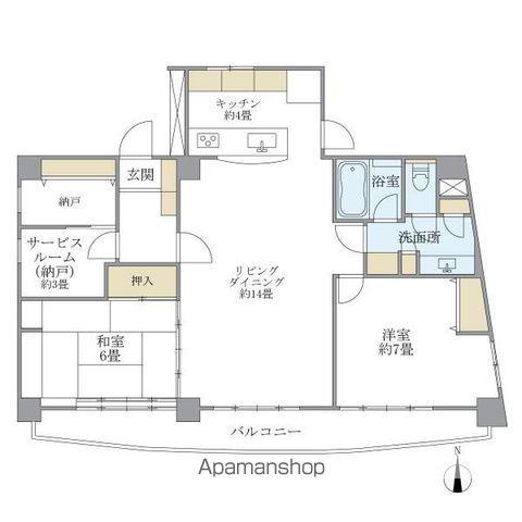 ティアラ恵比寿(2SLDK/6階)の間取り写真