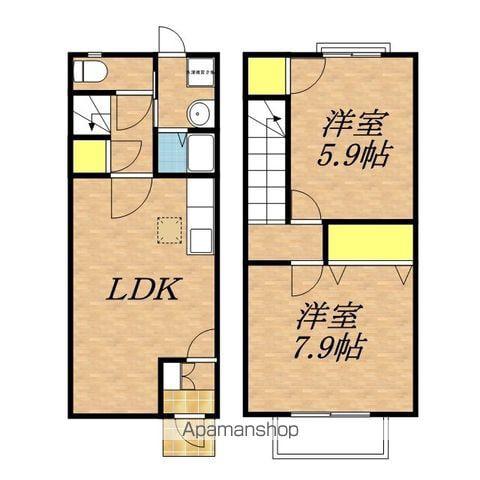 エスポワール清水Ⅱ(2LDK)の間取り写真