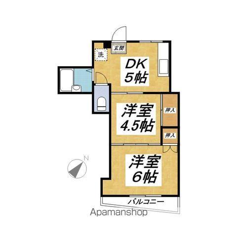 コーポ田中(2K/3階)の間取り写真