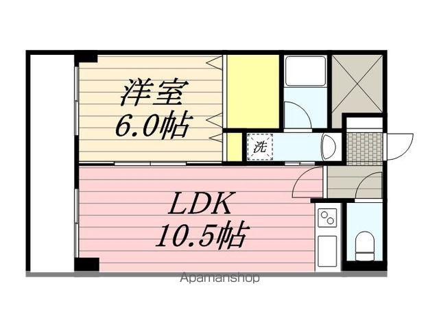 コモデ・ラ・ブィル本郷(1LDK/4階)の間取り写真