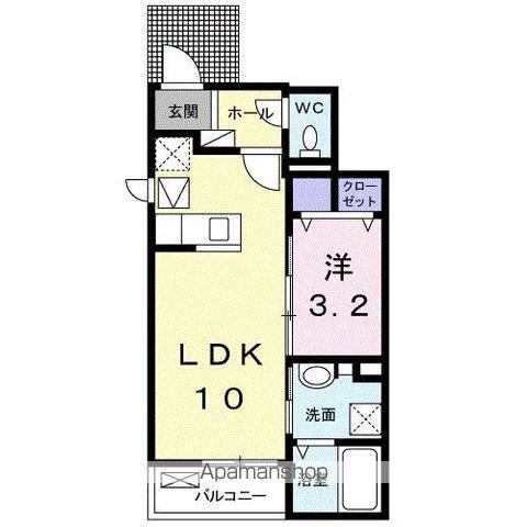 ロイヤルパークⅡ(1LDK/1階)の間取り写真