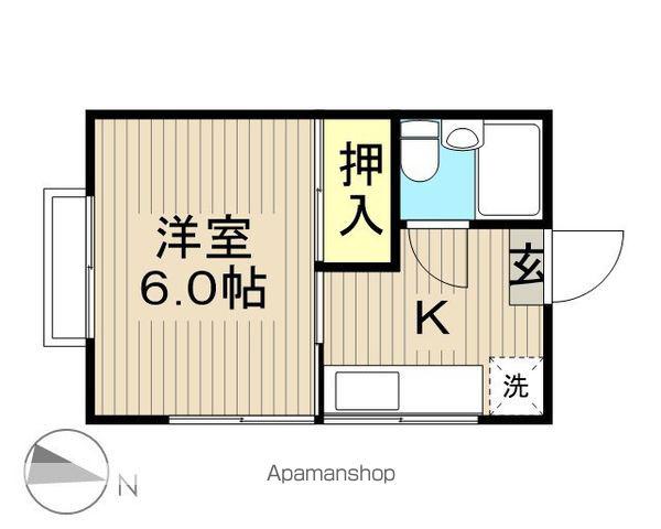 ホワイトハイツ(1K/1階)の間取り写真