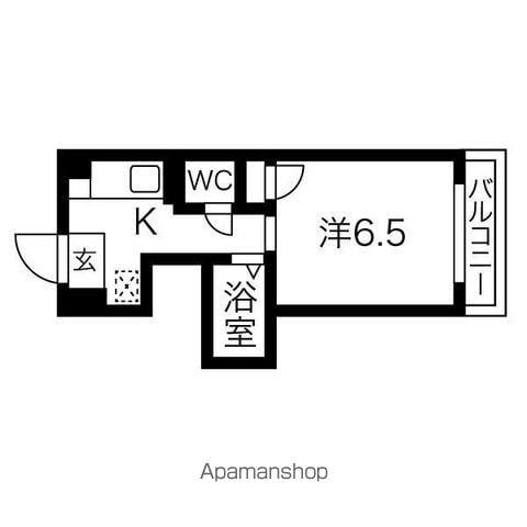 サンメゾン穂(1K/2階)の間取り写真