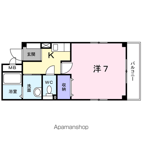ロジュマン・グラース(1K/2階)の間取り写真