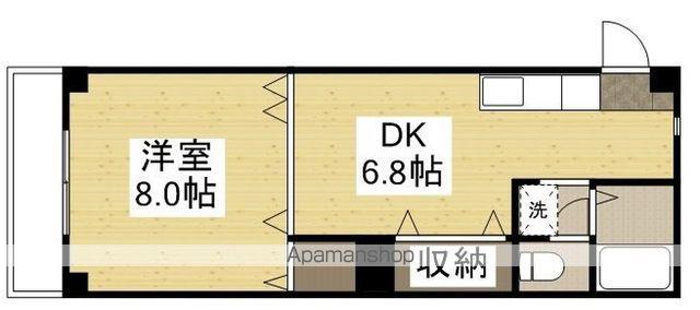 アーバンハウス東島田(1DK/3階)の間取り写真