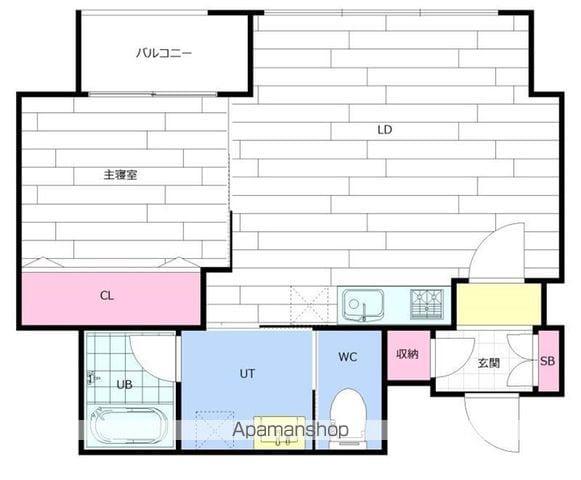 プレミアムガーデン北円山(1LDK/8階)の間取り写真