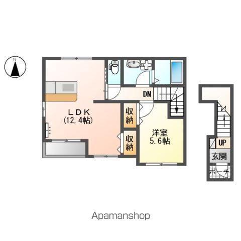 プランドール(1LDK/2階)の間取り写真