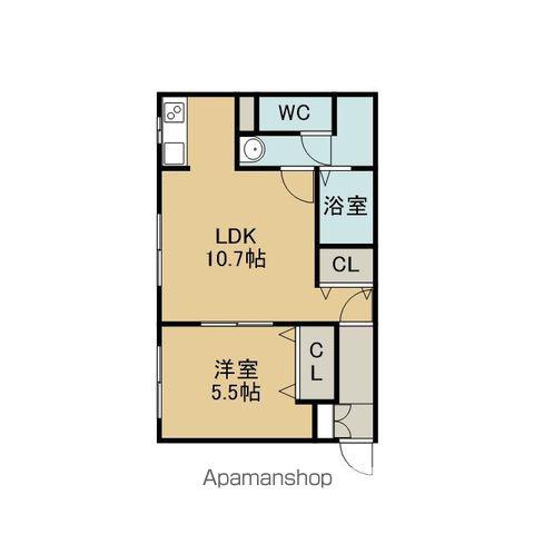 エスパシオⅤ(1LDK/2階)の間取り写真