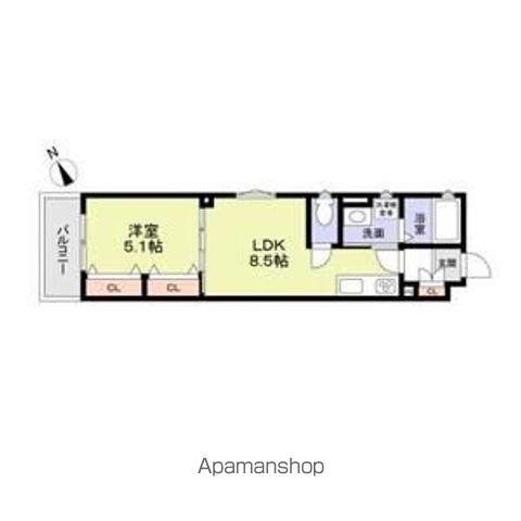 フォレストクリエオーレ高師浜(1LDK/3階)の間取り写真