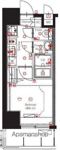MAXIV名古屋(1K/13階)の間取り写真