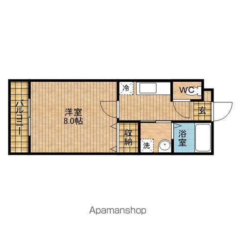 リーフル壱番館(1K/1階)の間取り写真