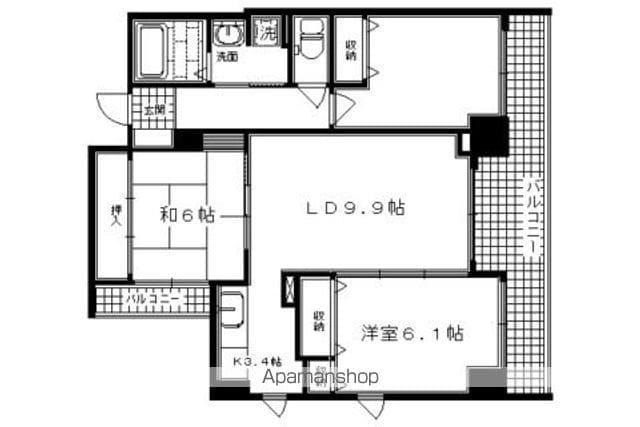 メゾン油小路(3LDK/4階)の間取り写真